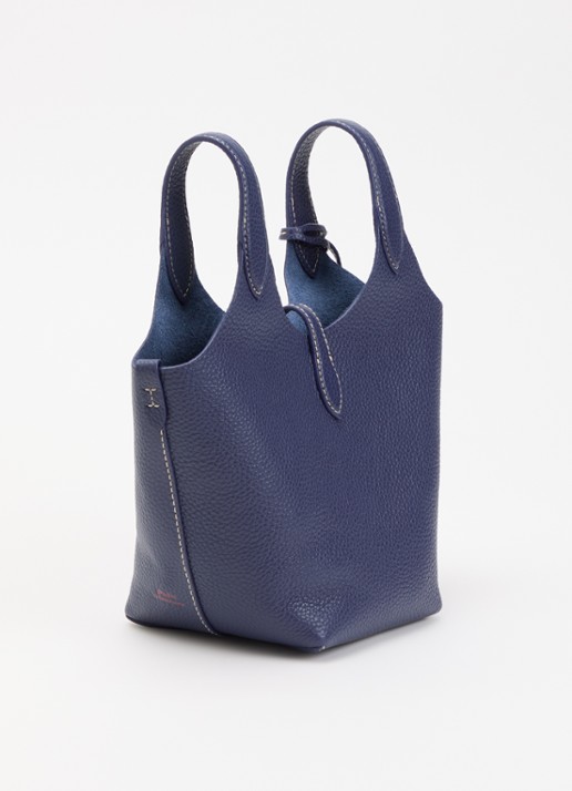 Ralph Lauren Polo Play Small handtas van leer met afneembare schouderriem - achterkant 4 kobaltblauw