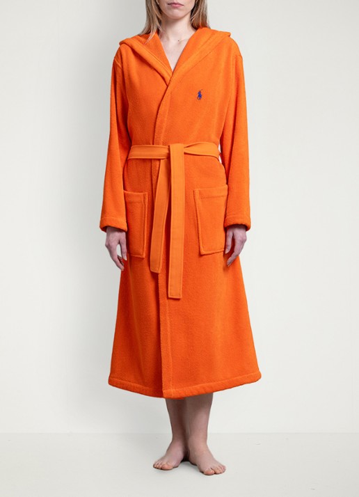 Ralph Lauren Polo Player badjas - unisex - detail 4 orange
