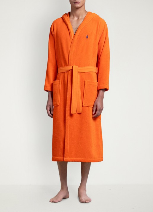 Ralph Lauren Polo Player badjas - unisex - detail 7 orange