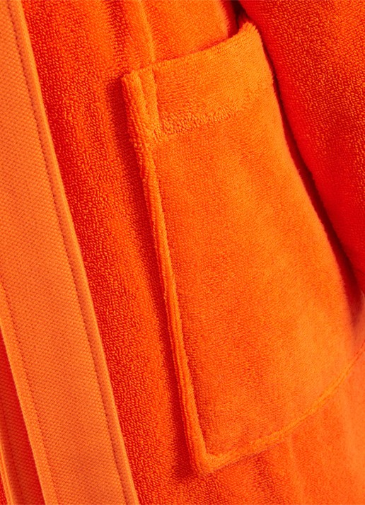 Ralph Lauren Polo Player badjas - unisex - voorkant 2 orange
