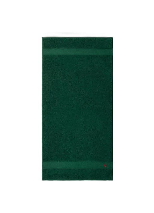 Ralph Lauren Polo Player badlaken - 600 gr/m2 - 70 x 140 cm - voorkant 3 groen