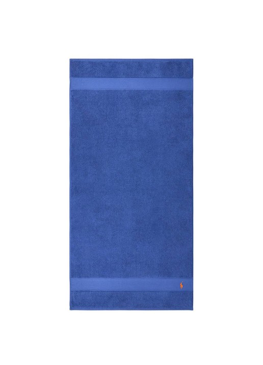 Ralph Lauren Polo Player badlaken - 600 gr/m2 - 70 x 140 cm - voorkant 2 kobaltblauw