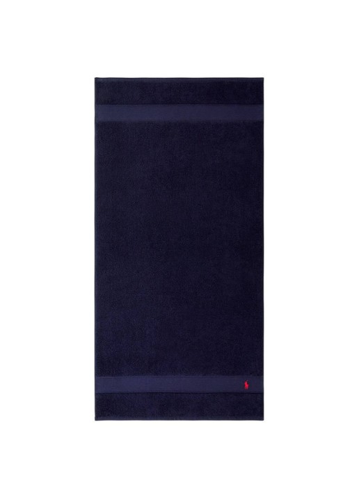 Ralph Lauren Polo Player badlaken - 600 gr/m2 - 70 x 140 cm - voorkant 2 donkerblauw