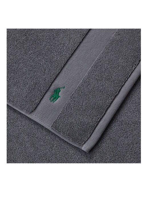 Ralph Lauren Polo Player badmat 55 x 90 cm - voorkant 2 donkergrijs