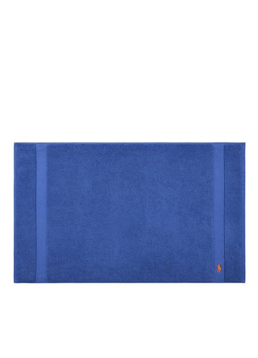 Ralph Lauren Polo Player badmat 55 x 90 cm - voorkant 2 kobaltblauw