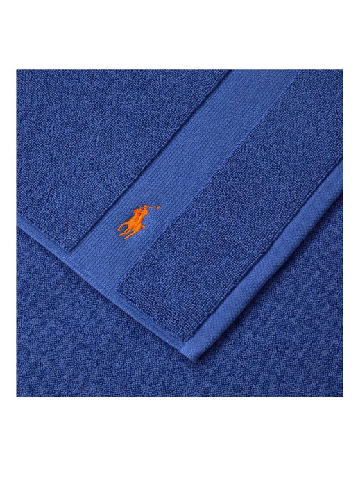 Ralph Lauren Polo Player badmat 55 x 90 cm - voorkant 3 kobaltblauw