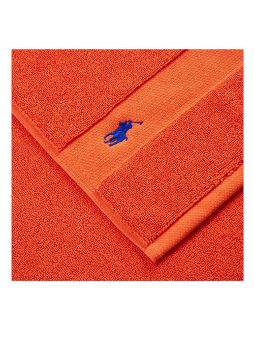 Ralph Lauren Polo Player badmat 55 x 90 cm - voorkant 2 orange
