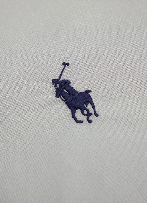 Ralph Lauren Polo Player dekbedovertrek van katoen perkal 80TC - exclusief kussenslopen - voorkant 7 grijs