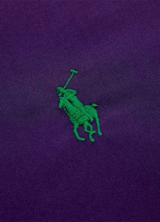 Ralph Lauren Polo Player dekbedovertrek van katoen perkal 80TC - exclusief kussenslopen - voorkant 5 paars