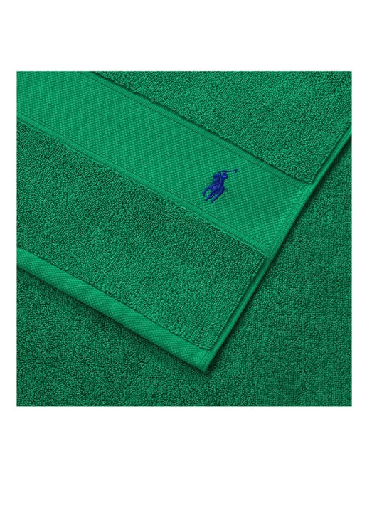 Ralph Lauren Polo Player gastendoek - 600 gr/m2 - 33 x 33 cm - voorkant 4 groen
