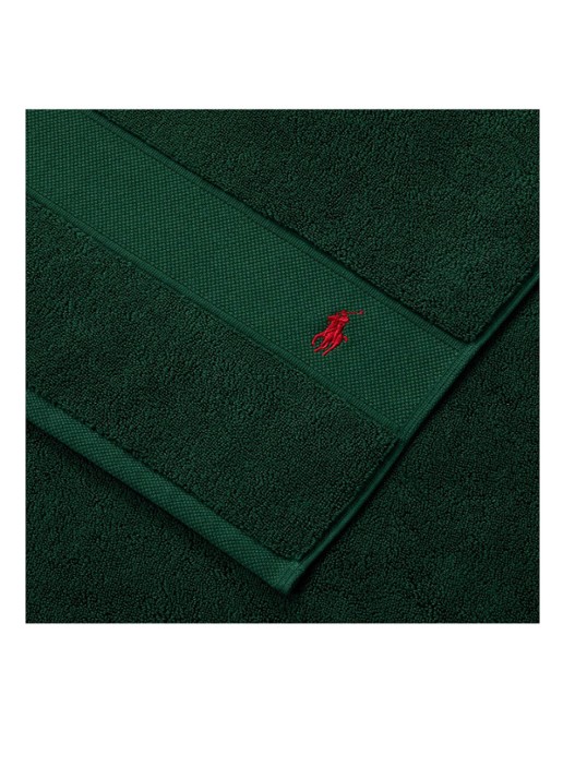 Ralph Lauren Polo Player gastendoek - 600 gr/m2 - 33 x 33 cm - voorkant 3 groen