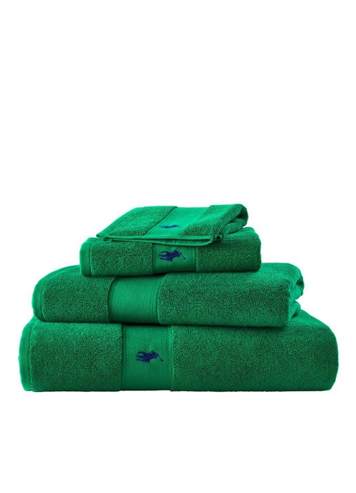 Ralph Lauren Polo Player gastendoek - 600 gr/m2 - 40 x 75 cm - detail 2 groen