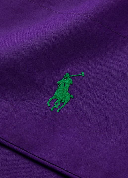 Ralph Lauren Polo Player laken van katoen perkal 80TC - voorkant 2 paars