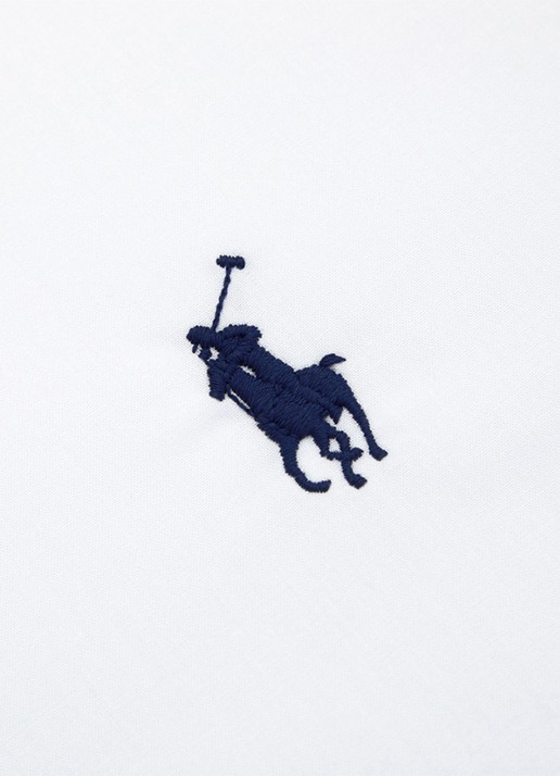 Ralph Lauren Polo Player Ruffle kussensloop van katoen perkal 80TC - achterkant 3 wit