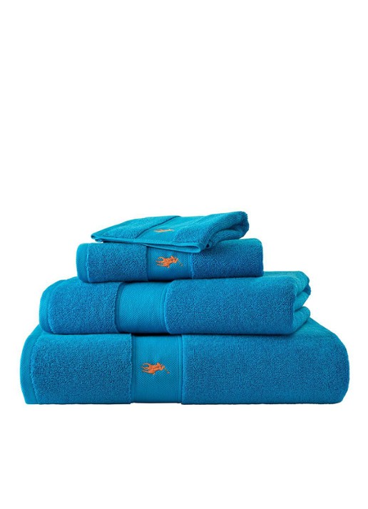 Ralph Lauren Polo Player strandlaken - 600gr/m2 - 90 x 160 cm - detail 2 blauw