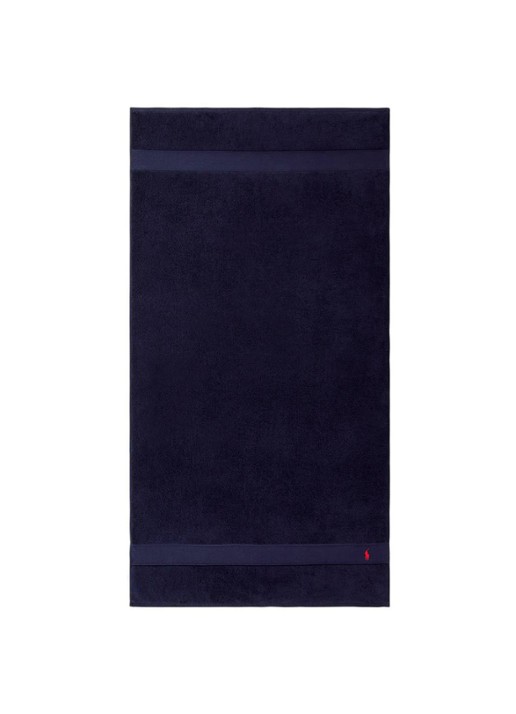 Ralph Lauren Polo Player strandlaken - 600gr/m2 - 90 x 160 cm - voorkant 2 donkerblauw