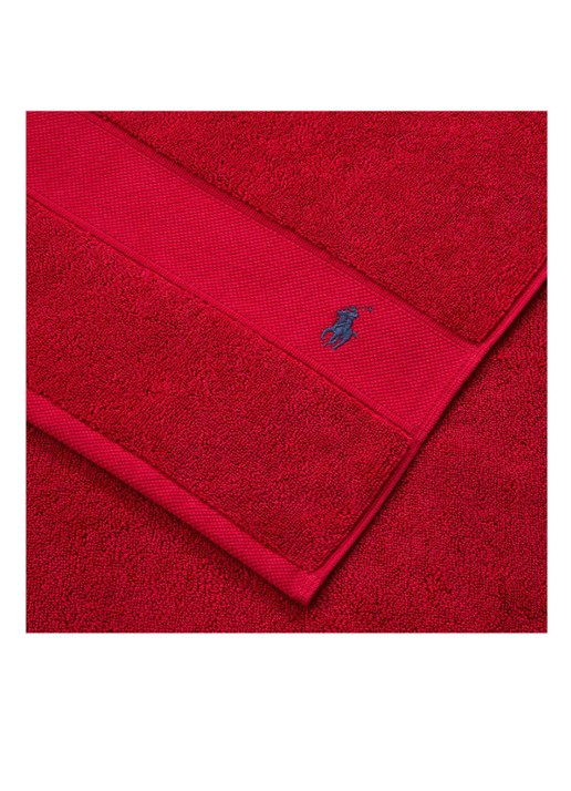 Ralph Lauren Polo Player strandlaken - 600gr/m2 - 90 x 160 cm - voorkant 4 rood