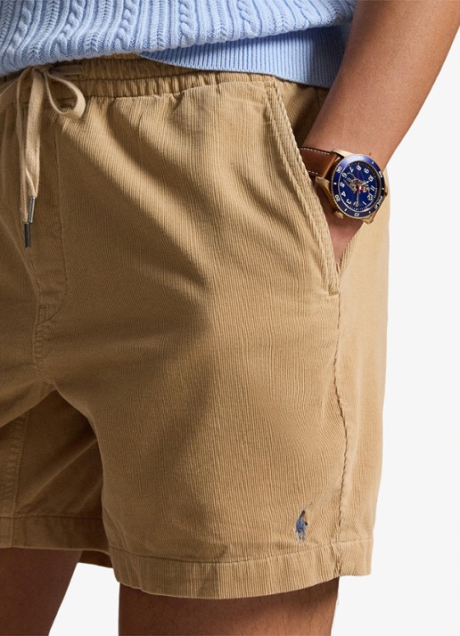Ralph Lauren Polo Prepster regular fit korte broek van corduroy - detail 3 vintage khaki / khaki