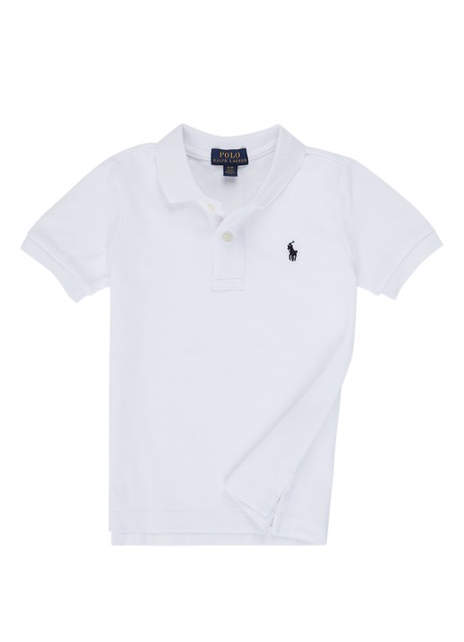 Ralph Lauren Polo van piqué katoen - voorkant 4 wit
