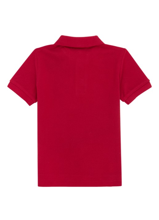 Ralph Lauren Polo van piqué katoen - achterkant steenrood
