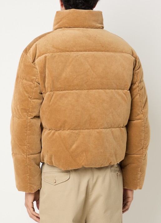 Ralph Lauren Puffer jack met donsvulling en afneembare capuchon - achterkant orange