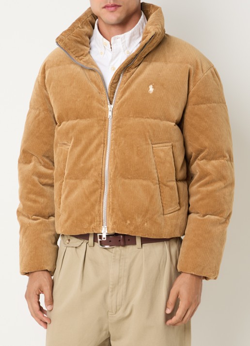 Ralph Lauren Puffer jack met donsvulling en afneembare capuchon - detail 4 orange