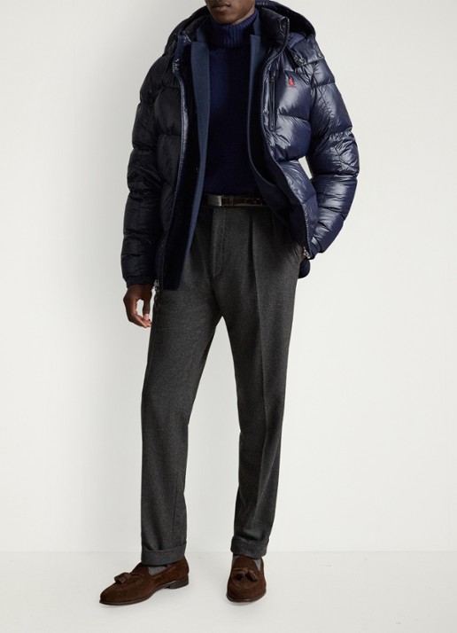Ralph Lauren Puffer jack met donsvulling en capuchon - detail 2 collection navy glossy / donkerblauw