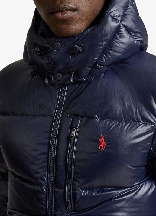 Ralph Lauren Puffer jack met donsvulling en capuchon - detail 3 collection navy glossy / donkerblauw