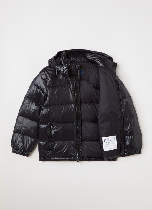 Ralph Lauren Puffer jack met donsvulling - voorkant 3 zwart