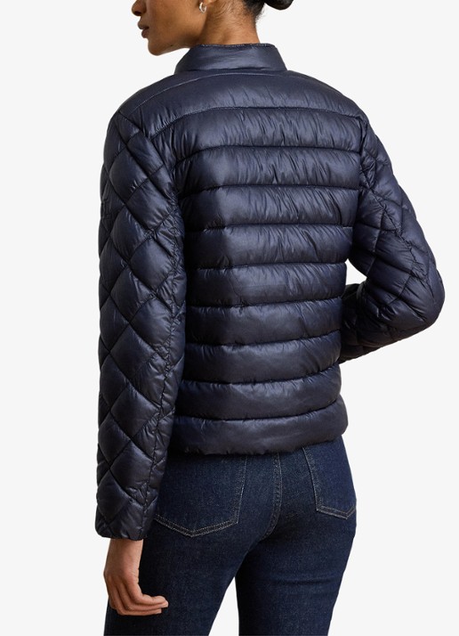 Ralph Lauren Puffer jack met opgestikte zakken - achterkant 3 donkerblauw
