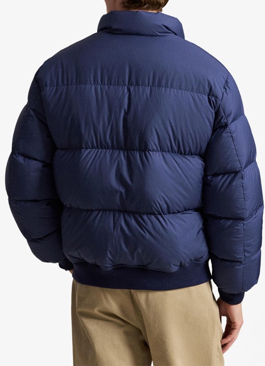 Ralph Lauren Puffer jack met steekzakken en logo - achterkant 3 cruise navy / donkerblauw