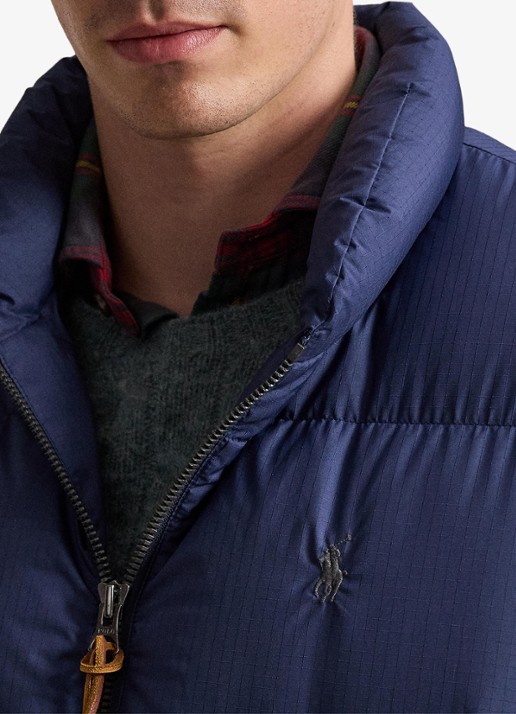 Ralph Lauren Puffer jack met steekzakken en logo - detail 2 cruise navy / donkerblauw
