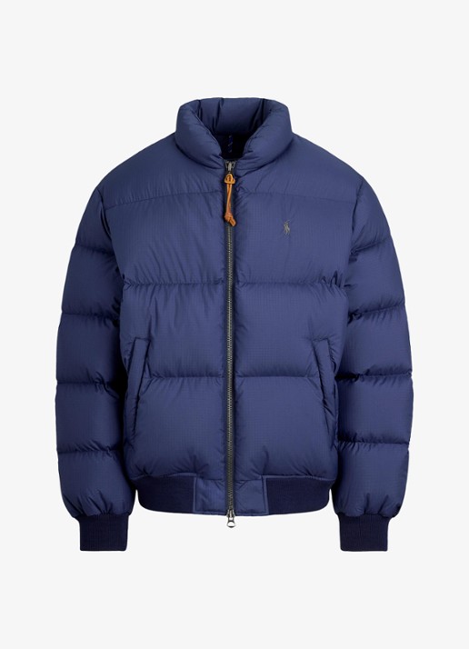 Ralph Lauren Puffer jack met steekzakken en logo - voorkant 4 cruise navy / donkerblauw