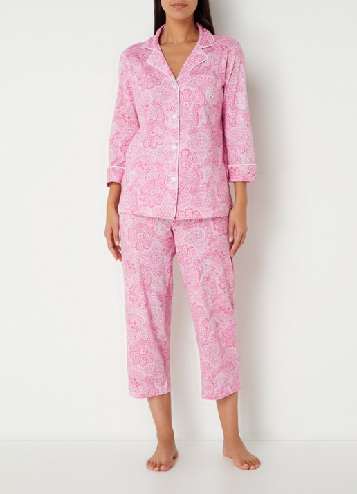 Ralph Lauren Pyamaset met paisley desson met logoborduring