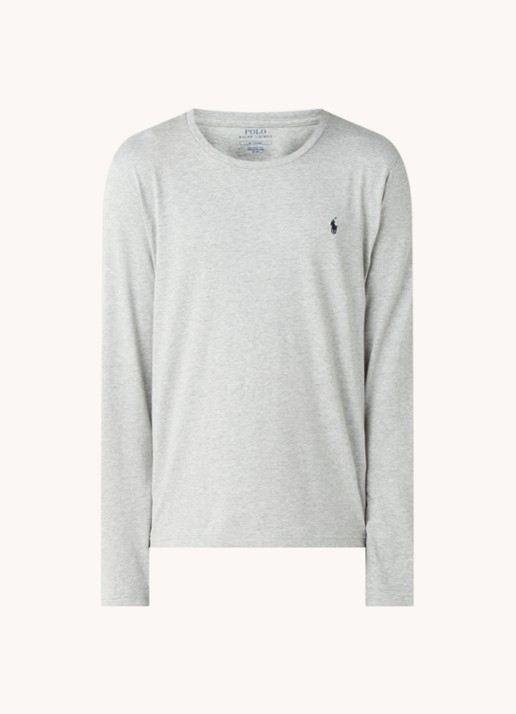 Ralph Lauren Pyjama T-shirt met logo - voorkant 2 grijs