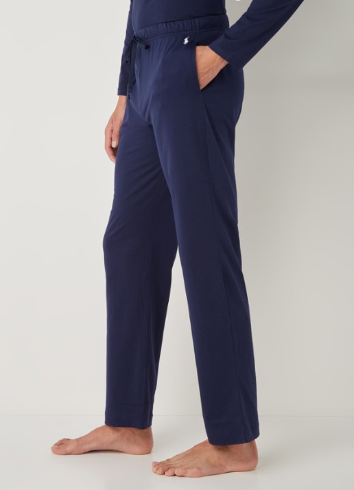 Ralph Lauren Pyjamabroek met logo - detail 5 donkerblauw