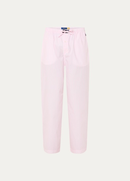 Ralph Lauren Pyjamabroek met logoprint en steekzakken - voorkant 3 roze