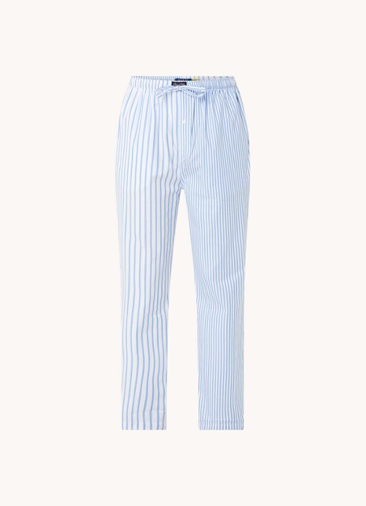 Ralph Lauren Pyjamabroek met logoprint en steekzakken - voorkant 3 blauw
