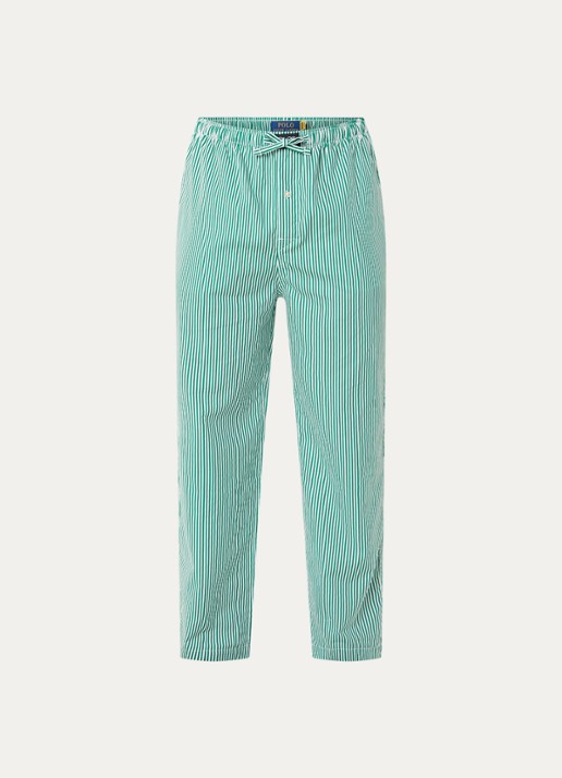 Ralph Lauren Pyjamabroek met logoprint en steekzakken - voorkant 2 groen
