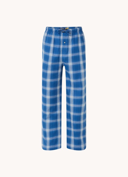 Ralph Lauren Pyjamabroek met logoprint en steekzakken - voorkant 2 indigo