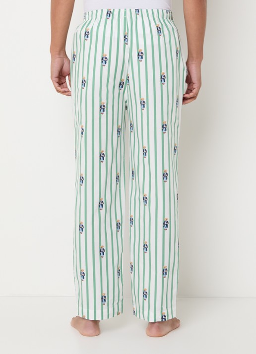 Ralph Lauren Pyjamabroek met streepprint - achterkant 5 groen