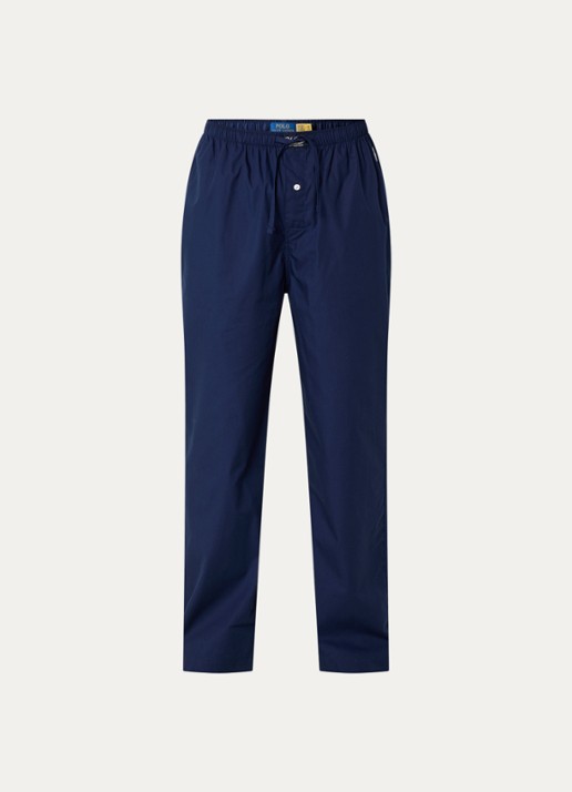 Ralph Lauren Pyjamabroek met streepprint - voorkant donkerblauw