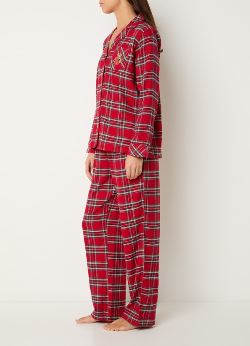 Ralph Lauren Pyjamaset met ruitdessin - detail 4 rood