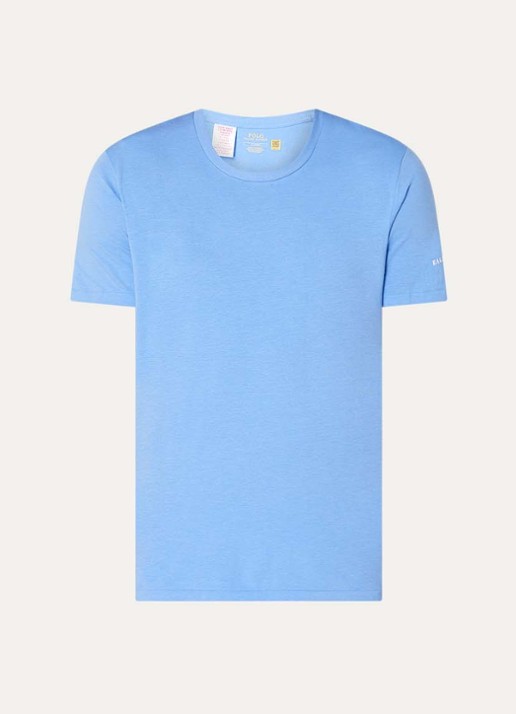 Ralph Lauren Pyjamatop met logo - voorkant 2 blauw