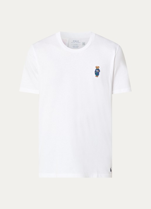 Ralph Lauren Pyjamatop met logo - voorkant wit