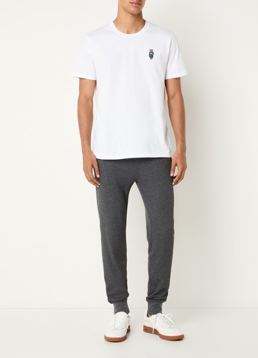 Ralph Lauren Pyjamatop met logo - voorkant 2 wit