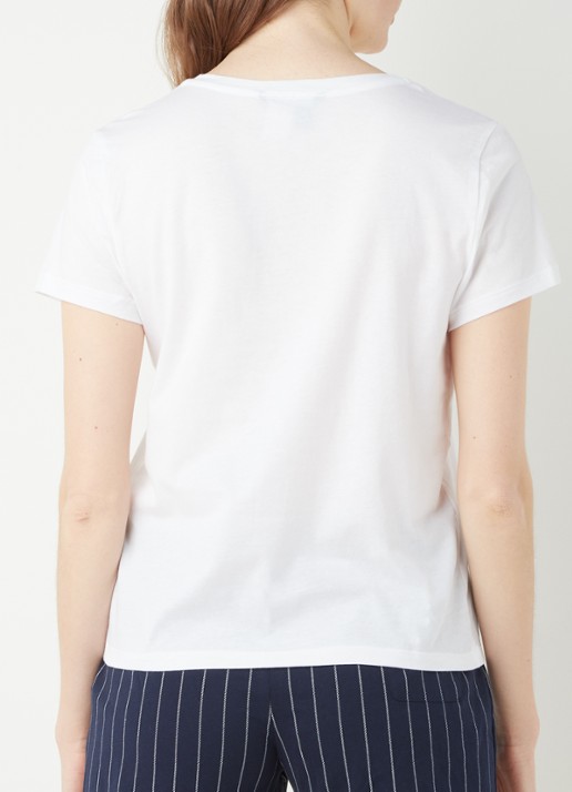 Ralph Lauren Pyjamatop met logoborduring - achterkant 2 wit