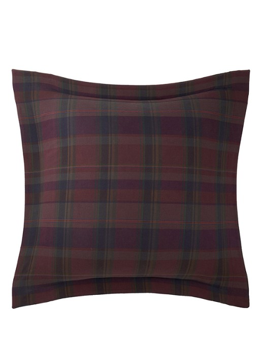 Ralph Lauren Quinn kussensloop van katoen 80TC - voorkant 2 aubergine