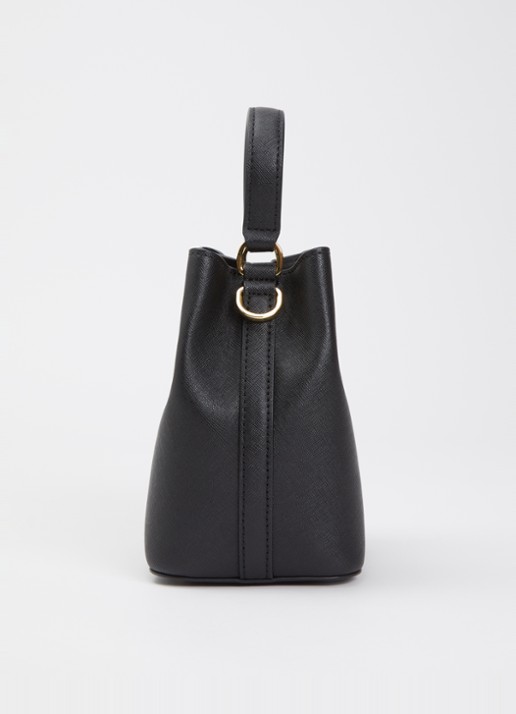 Ralph Lauren Reese handtas van leer met afneembare schouderriem  - detail 4 zwart