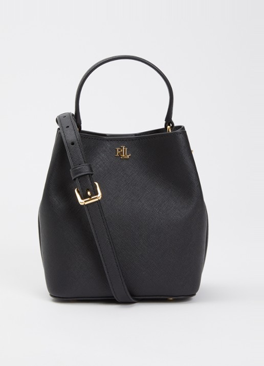Ralph Lauren Reese handtas van leer met afneembare schouderriem